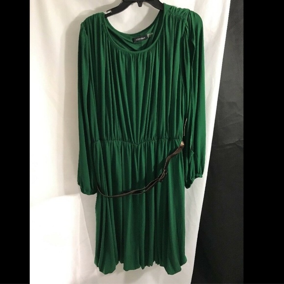 NWD Ellen Tracy Cold Shoulder Long Sleeve‎ Pleated Trim Dress [SZ 20W ] - Picture 2 of 8